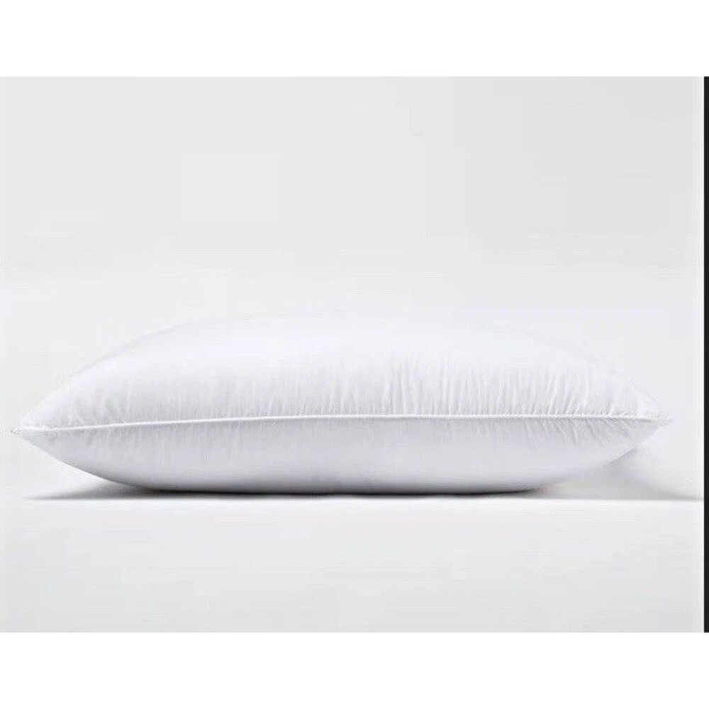 Quince Premium Down Alternative Pillow King Medium/Firm White Cotton Sateen